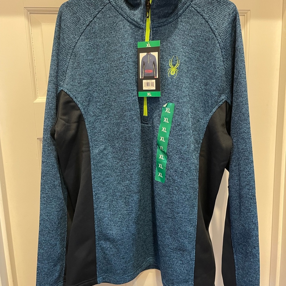Spyder Gray and Yellow Knit Pullover